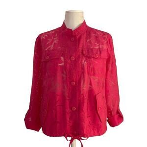 *Like New* Ruby Rd Pink Bolero-Type Jacket, 3/4 Length Sleeve | Size 14
